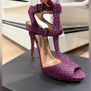Emporio Armani Purple platform sandal heel